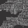 UK Places Typographic Map Print, thumbnail 7 of 11