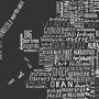UK Places Typographic Map Print, thumbnail 8 of 11