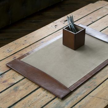Leather Desk Blotter Two Colours, 7 of 10