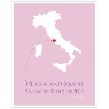 Engaged In Italy Personalised Print, 3 of 12