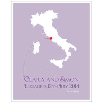 Engaged In Italy Personalised Print, 4 of 12