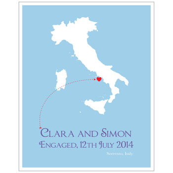 Engaged In Italy Personalised Print, 5 of 12