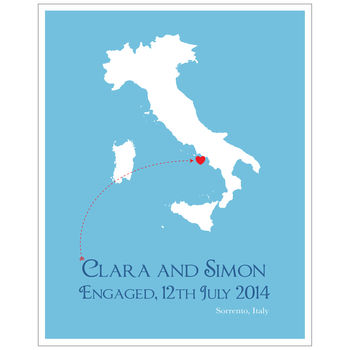 Engaged In Italy Personalised Print, 6 of 12