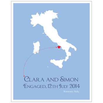 Engaged In Italy Personalised Print, 7 of 12