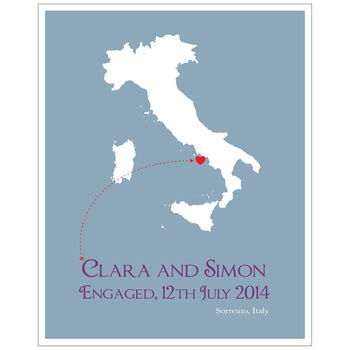 Engaged In Italy Personalised Print, 8 of 12