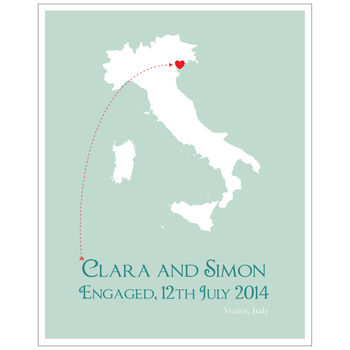 Engaged In Italy Personalised Print, 9 of 12