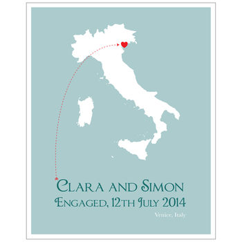 Engaged In Italy Personalised Print, 10 of 12