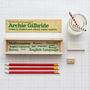 Personalised Wooden Pencil Box And Contents, thumbnail 1 of 4
