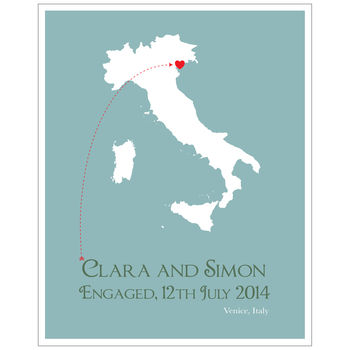 Engaged In Italy Personalised Print, 11 of 12