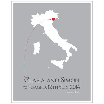 Engaged In Italy Personalised Print, 12 of 12