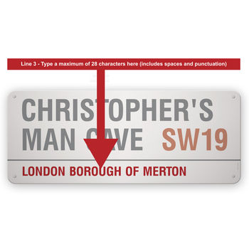 Personalise Your Own London Street Sign 100cm Wide, 6 of 7