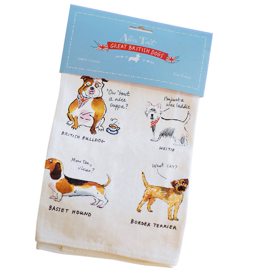 Alice Tait 'Great British Dogs' Tea Towel By The Alice Tait Shop ...