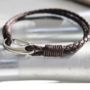 Men's Two Strand Leather Bracelet, thumbnail 1 of 3
