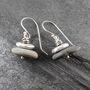 Beach Pebble And Silver Stack Earrings, Short, thumbnail 1 of 2