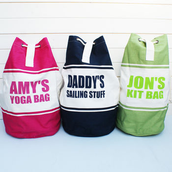 Personalised Canvas Leisure Duffle Bag, 2 of 5