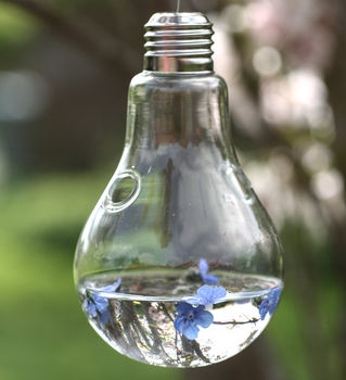 Glass Hanging Vase, Lightbulb, 5 of 5