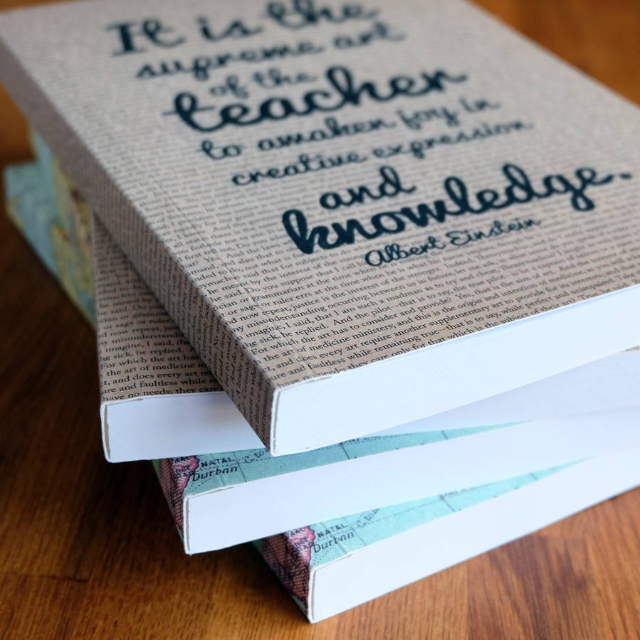 einstein teacher quote journal by bookishly | notonthehighstreet.com