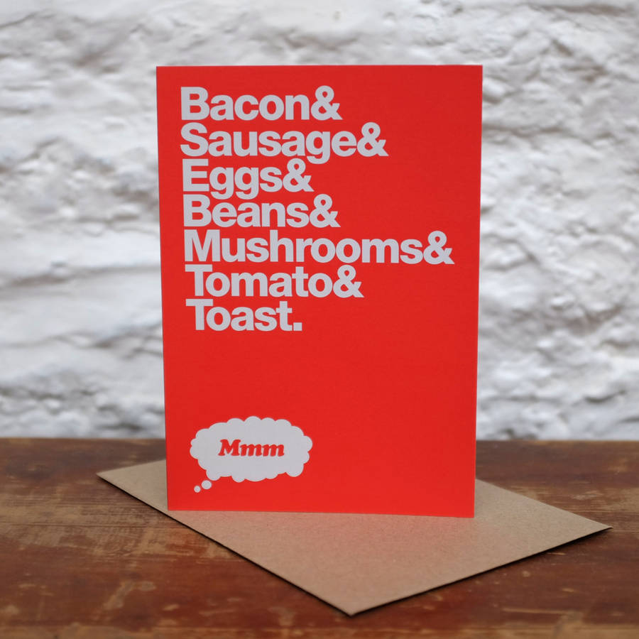 'The Perfect Breakfast' Greetings Card