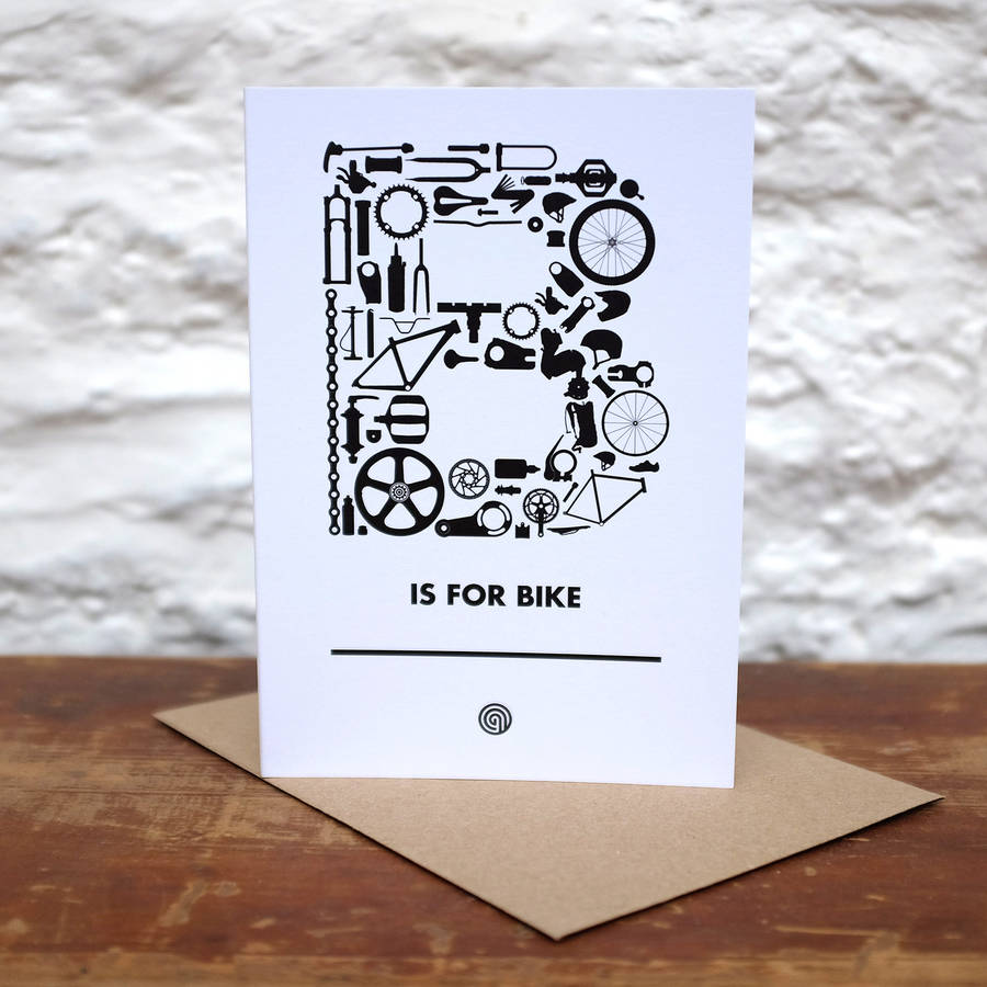 'B Is For Bike' Greetings Card