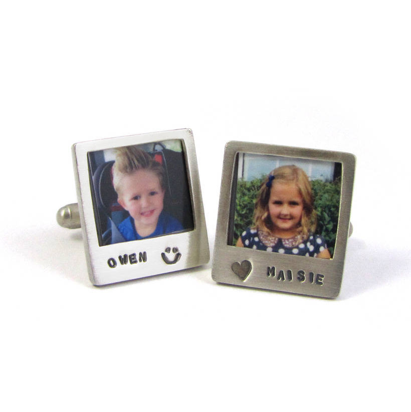 Image of 'Say Cheese' Silver Photo Frame Cufflinks, Silver