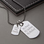 Men's Sterling Silver Double Dog Tag Necklace, thumbnail 3 of 10