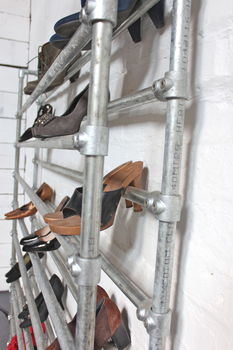 Lauren Galvanised Steel Pipe Shoe Rack, 4 of 5