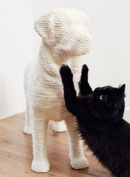 Dog Shaped Cat Scratching Post, 2 of 7