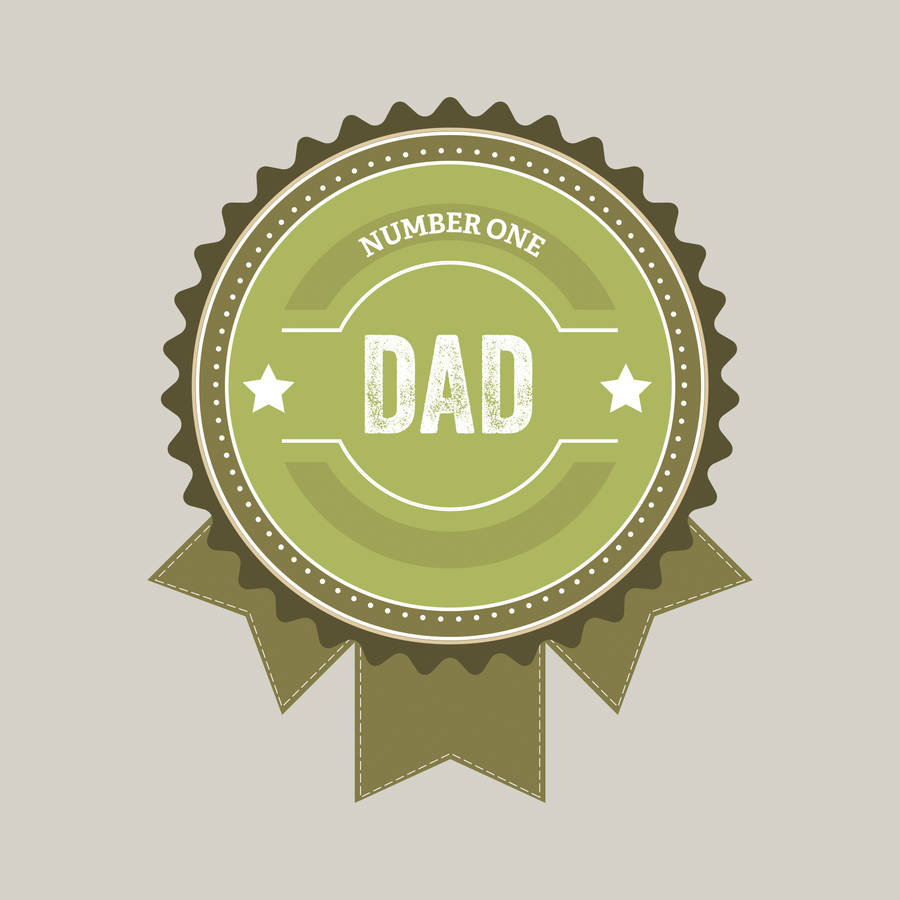 'number one dad badge' father's day greeting card by a piece of ...