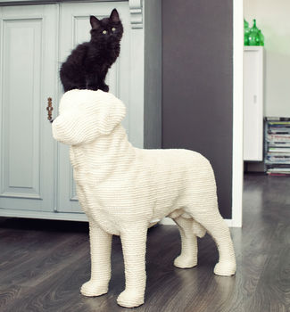 Dog Shaped Cat Scratching Post, 6 of 7