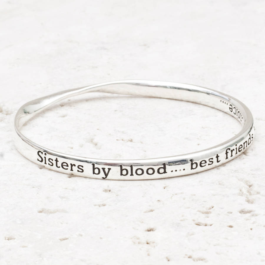 'sisters by blood… best friends by choice' bracelet by bloom boutique
