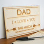 Wooden Postcard For Father's And Dad's, thumbnail 1 of 12