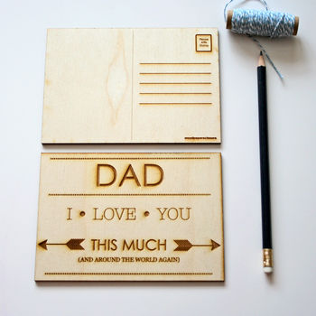 Wooden Postcard For Father's And Dad's, 4 of 12