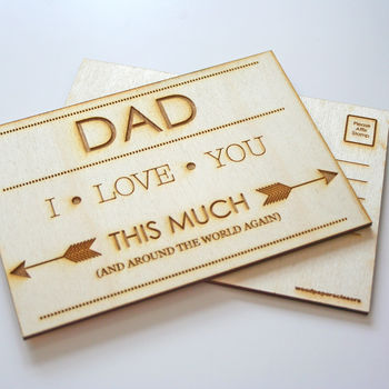 Wooden Postcard For Father's And Dad's, 6 of 12