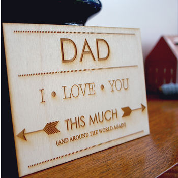 Wooden Postcard For Father's And Dad's, 8 of 12