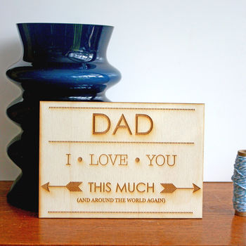 Wooden Postcard For Father's And Dad's, 10 of 12