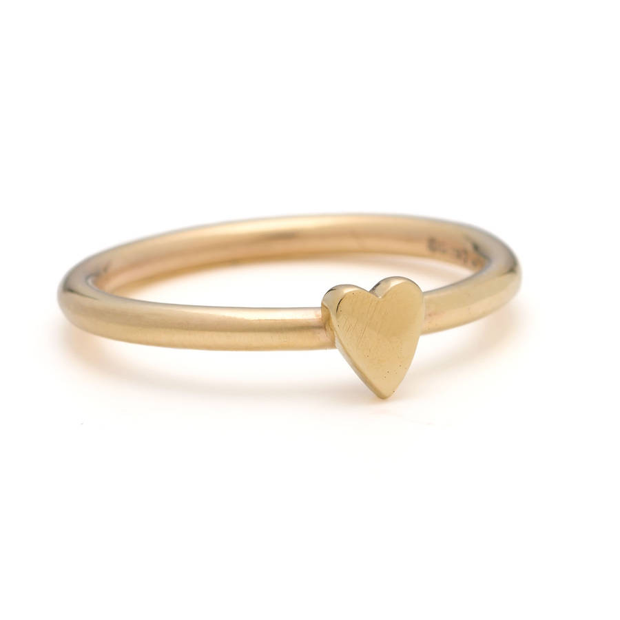 handmade solid gold heart ring by alison moore designs ...