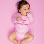Personalised 'Happy 1st Father's Day' Babygrow, thumbnail 2 of 9
