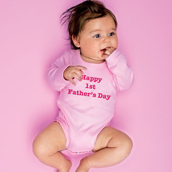Personalised 'Happy 1st Father's Day' Babygrow, 2 of 9