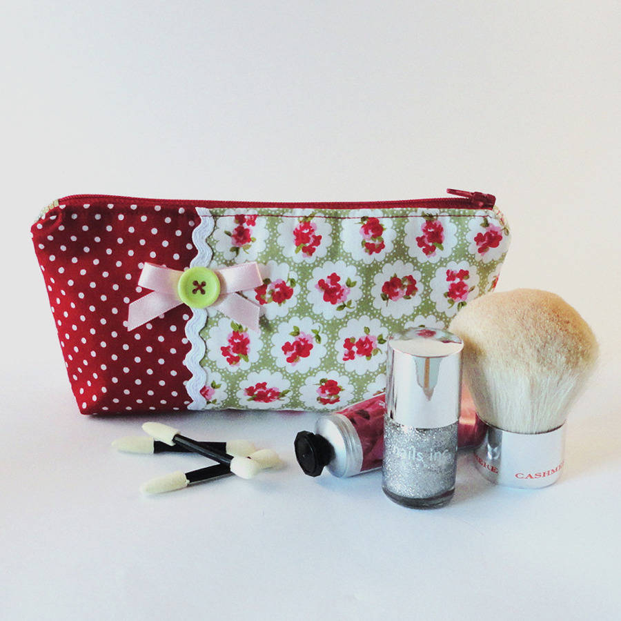 flower print makeup bag by cherish handmade | notonthehighstreet.com