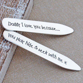 Personalised Silver Shirt Collar Stiffeners, 3 of 7