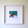 Fox In Moonlight Enamel And Copper Wall Hanging, thumbnail 3 of 6