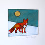 Fox In Moonlight Enamel And Copper Wall Hanging, thumbnail 4 of 6