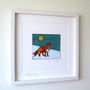 Fox In Moonlight Enamel And Copper Wall Hanging, thumbnail 5 of 6