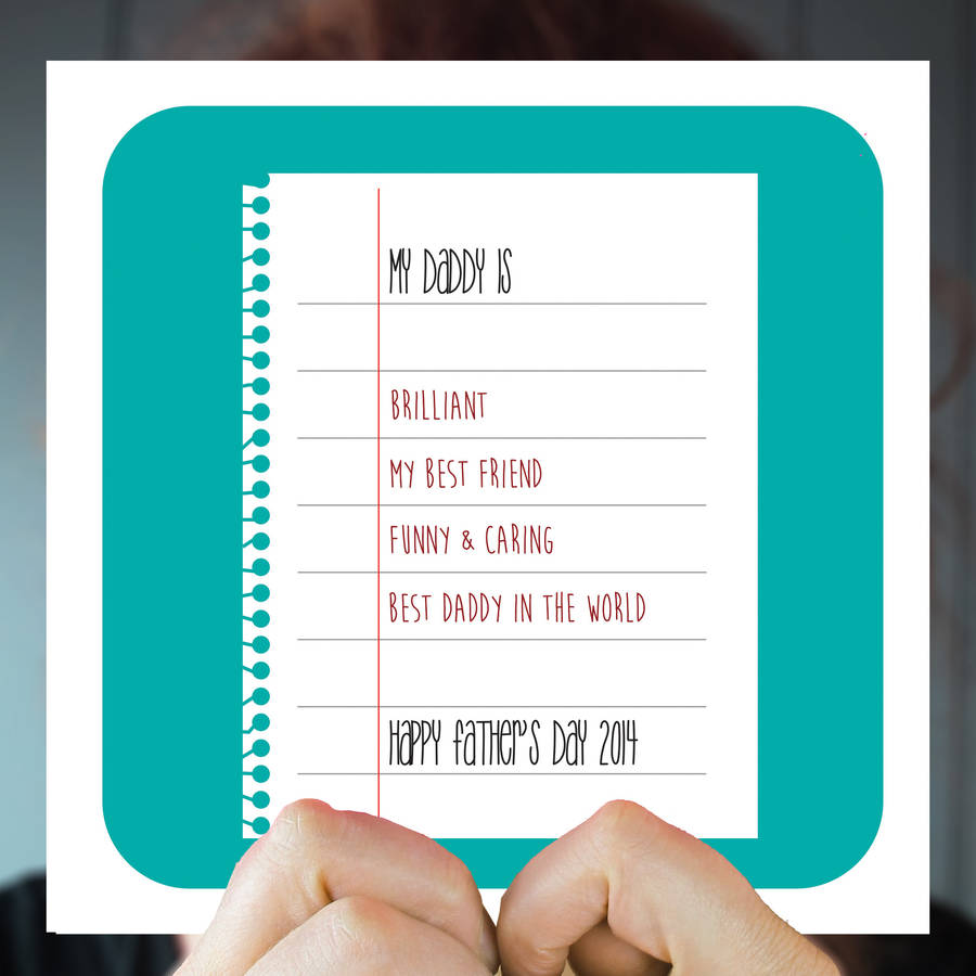 personalised notebook greeting card by a piece of