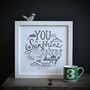 'You Are My Sunshine' Framed Lyrics Typography Print, thumbnail 3 of 5