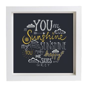 'You Are My Sunshine' Framed Lyrics Typography Print, 4 of 5