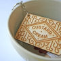 Wooden Custard Cream Biscuit Keyring, thumbnail 2 of 4