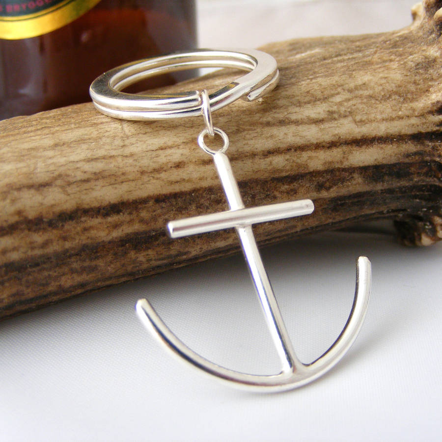 Silver Anchor Keyring By Tanya Garfield Jewellery | notonthehighstreet.com