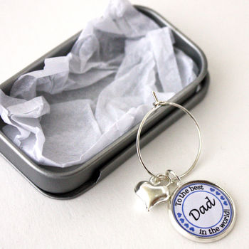 Personalised Father's Wine Charm, 6 of 7