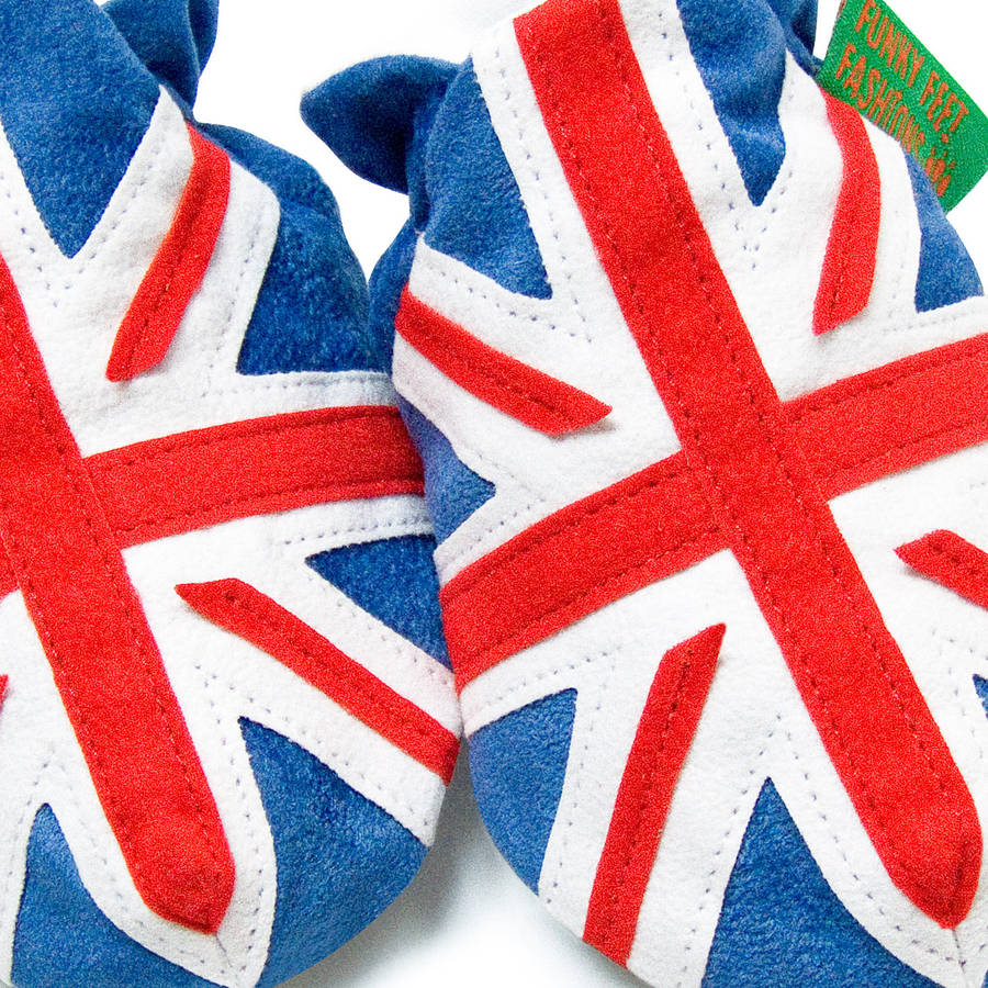 Union Jack Soft Baby Shoes By Funky Feet Fashions